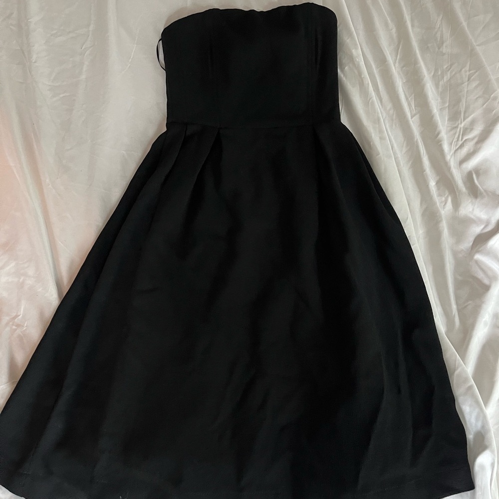 Black Strapless Mini Dress